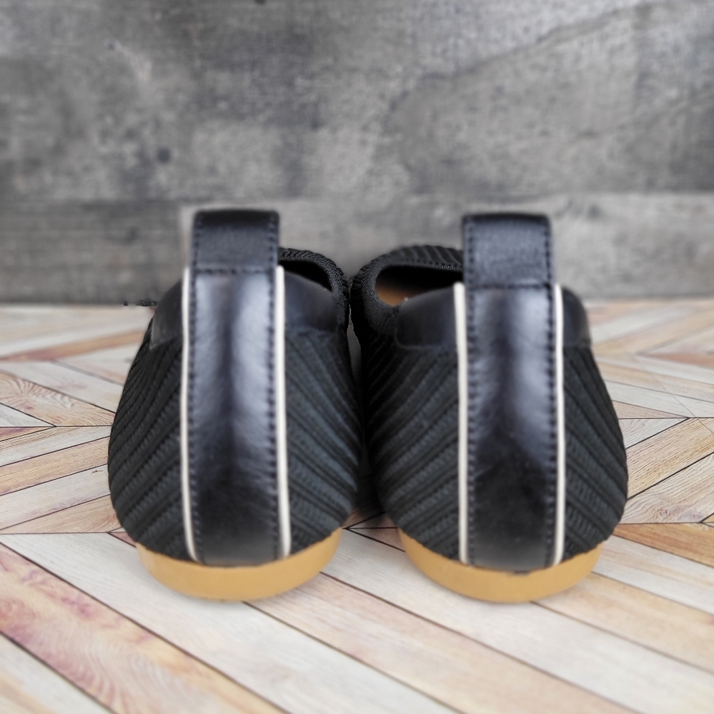Everlane Black Renik Ribbed Knitted Flat Loafer Shoes - Picture 7 of 11